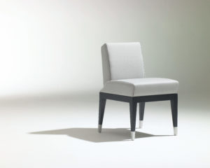 chaise design tissu gris soca George Karam