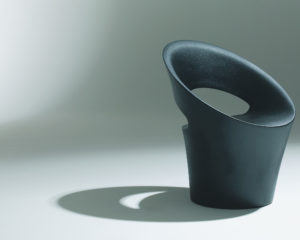Fauteuil Tid'jou ! design noir en plastique Bruno Houssin Soca